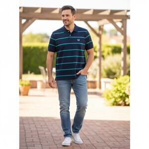 Chaps Striped Polo